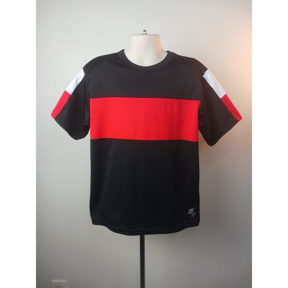 Place Sport Boys Red/Blk Youth Short Sleeve Tee Size S